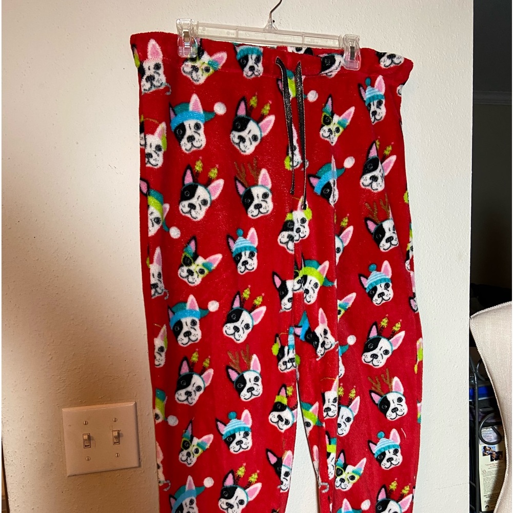 French bull dog pajama pants. SZ L 28” inseam like new. So comfy!